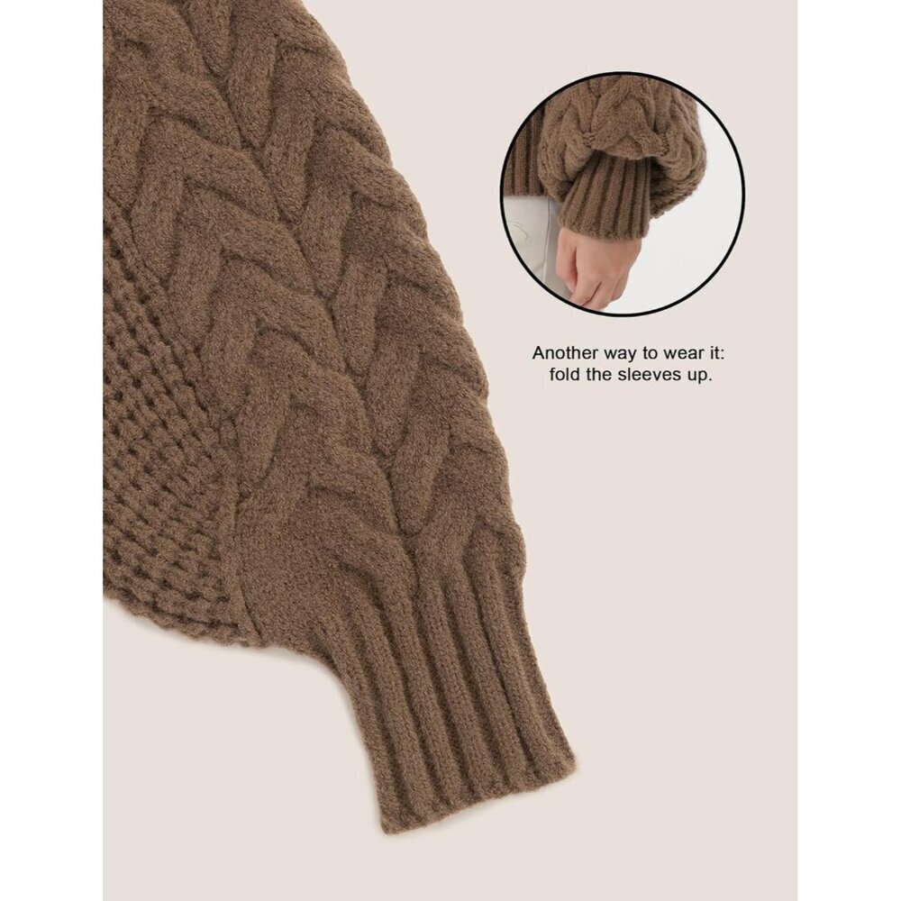 Chunky Knit Cardigan Sweater Women Oversized Long Sleeve Open Front Casual - Picture 3 of 6
